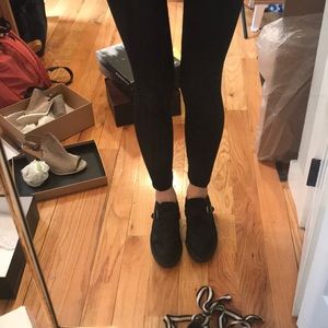 Eric Michael oxfords platform black suede shoes